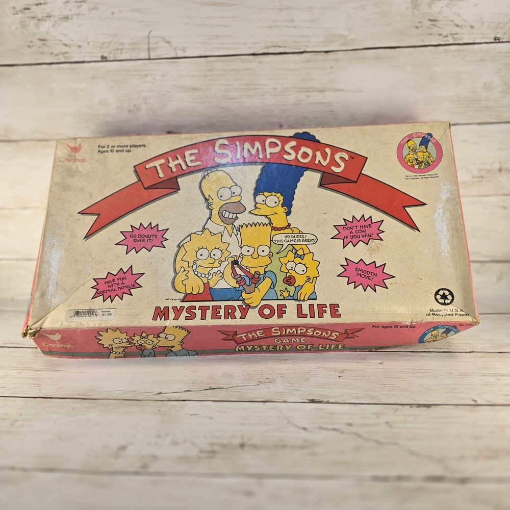 Vintage‎ 1990 The Simpsons Mystery of Life Board Game Cardinal Industries 1300